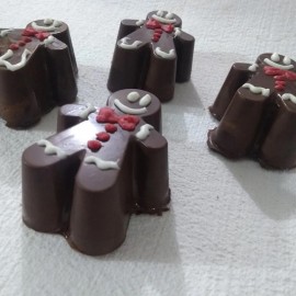 Kit 4 Peças Forma Especial Chocolate Boneco Natal-BWB