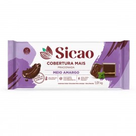 Cobertura Chocolate Meio Amargo Barra 1,01KG Sicao
