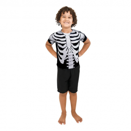 Fantasia Halloween Esqueleto  Infantil Tam M - Brink Model