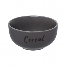 Bowl Rustic Cereal Cerâmica Cinza Escuro 470ml - Hausktaft